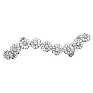 Christina Collect 925 Sterling Silver Marguerites Forever Beautiful wave of daisies with white enamel and 9 glittering topaz, model 630-S115